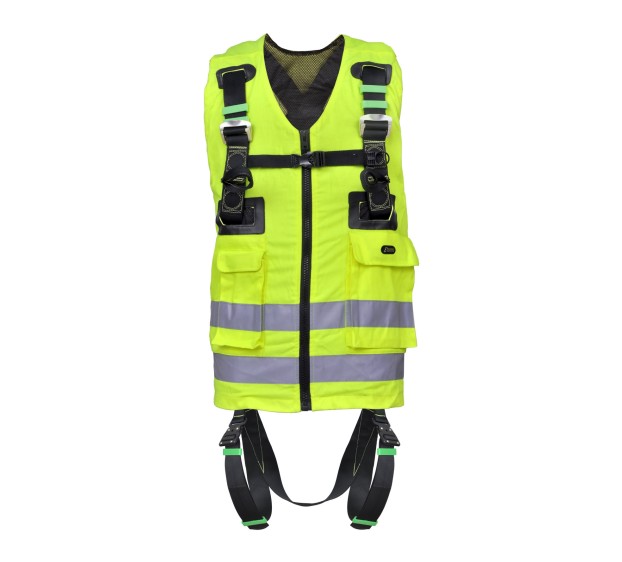 HARNAIS DE SÉCURITÉ-GILET HAUTE VISIBILITE JAUNE FLUO