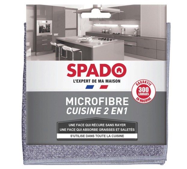 LAVETTE MICROFIBRE 2 EN 1 CUISINE