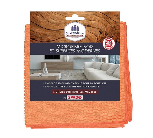 LAVETTE MICROFIBRE 2 EN 1 BOIS & SURFACES MODERNES