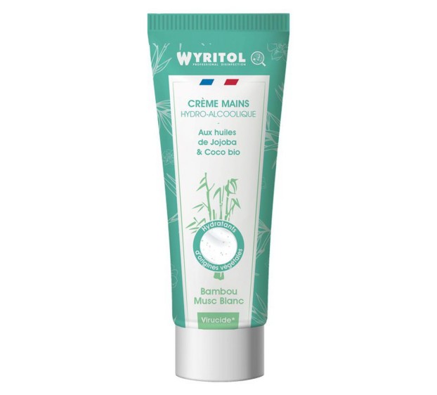 CREME HYDROALCOOLIQUE DÉSINFECTANTE BAMBOU/MUSC BLANC (75 ML)