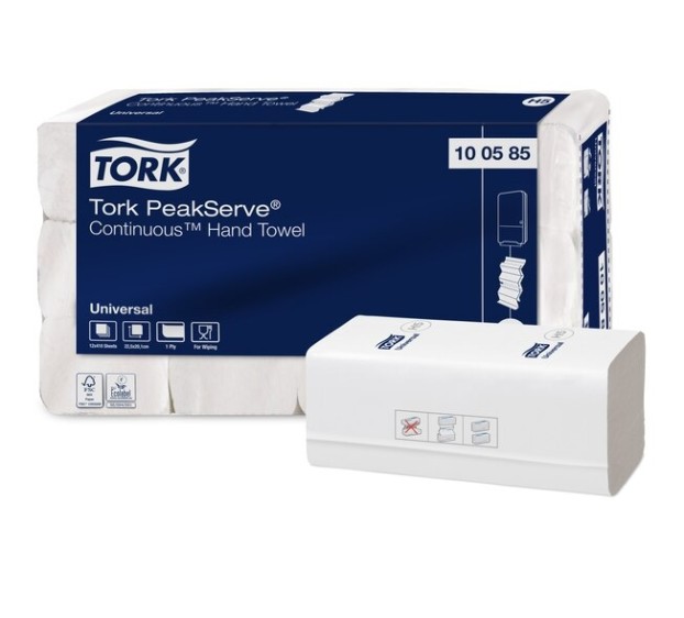 ESSUIE-MAINS PAPIER TORK PEAKSERVE BLANC (LOT DE 12)