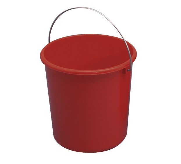 SEAU PLASTIQUE LAVAGE ROND TRADITIONNEL ROUGE