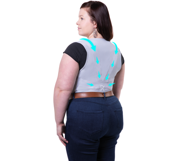 GILET PERCKO CORRECTEUR DE POSTURE/MAINTIEN DOS LYNE FLEX FEMME NOIR
