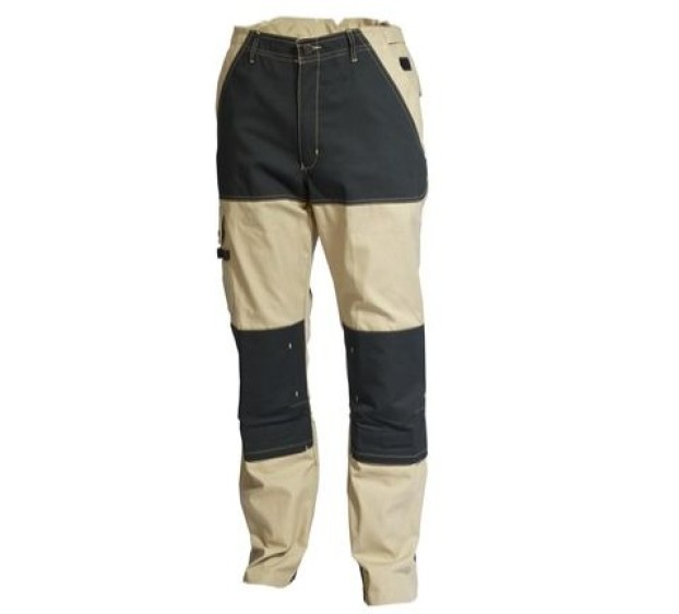 PANTALON DE TRAVAIL HOMME/FEMME WORKER RENFORCE SAVANE/NOIR