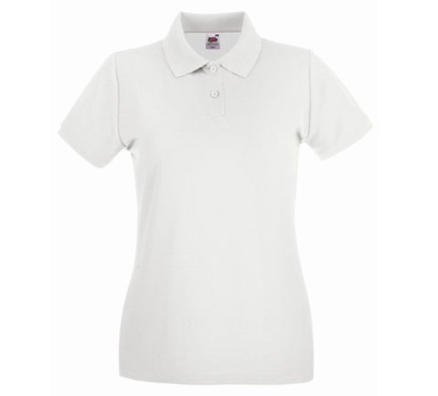 Polo femme coton blanc