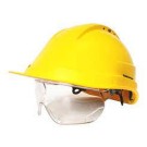 CASQUE DE CHANTIER KARA AVEC LUNETTES JAUNE