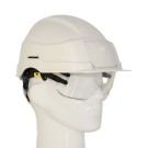 CASQUE DE CHANTIER IRIS 2 AVEC PORTE-BADGE BLANC SANS AERATION
