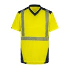 TEE-SHIRT HAUTE VISIBILITÉ MANCHES COURTES BALI JAUNE FLUO/MARINE