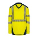 TEE-SHIRT HAUTE VISIBILITÉ MANCHES LONGUES JAKARTA JAUNE FLUO/MARINE