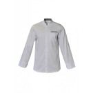 VESTE DE CUISINE HOMME/FEMME RAPHI MANCHES LONGUES BLANC/GRIS 