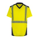 TEE-SHIRT HAUTE VISIBILITÉ MANCHES COURTES JAKARTA JAUNE FLUO/MARINE