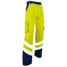 PANTALON RÉFLÉCHISSANT BALISE JAUNE FLUO/MARINE 