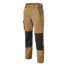 PANTALON DE TRAVAIL HOMME/FEMME GENOUILLERES OVERMAX CAMEL 