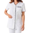 BLOUSE DE TRAVAIL FEMME ELLA BLANC/NAVY