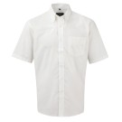 CHEMISE DE TRAVAIL OXFORD MANCHES COURTES BLANC