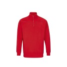 SWEAT DE TRAVAIL COL ZIPPE ECORESPONSABLE CONRAD ROUGE VIF