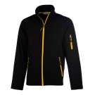 VESTE SOFTSHELL HIVER DE TRAVAIL HOMME ATLANTIC NOIR/ZIP OR
