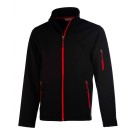 VESTE SOFTSHELL HIVER DE TRAVAIL HOMME ATLANTIC NOIR/ZIP ROUGE