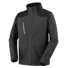 VESTE SOFTSHELL HIVER DE TRAVAIL HOMME/FEMME TEREK MANCHES AMOVIBLES CHARCOAL/NOIR 