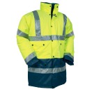 PARKA HAUTE VISIBILITÉ TEIHO JAUNE FLUO/MARINE