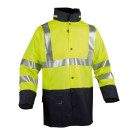 VESTE DE PLUIE RÉFLÉCHISSANTE LAURENT JAUNE FLUO/MARINE