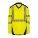 T-SHIRT HAUTE VISIBILITÉ JAKARTA MANCHES LONGUES JAUNE FLUO/MARINE T.4XL