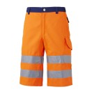 BERMUDA HAUTE VISIBILITÉ LUK LIGHT ORANGE/MARINE