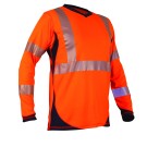 TEE-SHIRT HAUTE VISIBILITÉ MANCHES LONGUES TONGA PROTECT ORANGE FLUO/MARINE 