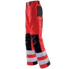 PANTALON FEMME HAUTE VISIBILITE ROUGE  FLUO/NOIR 
