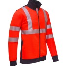 GILET SWEAT HAUTE VISIBILITE ROUGE/GRIS