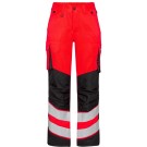 PANTALON HAUTE VISIBILITE FEMME SAFETY ROUGE/NOIR 