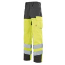 PANTALON RÉFLÉCHISSANT HOMME/FEMME IRIS PI JAUNE FLUO/GRIS MINERAL