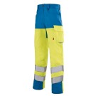 PANTALON RÉFLÉCHISSANT HOMME/FEMME IRIS PI JAUNE FLUO/BLEU AZUR