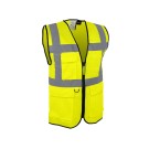 GILET HAUTE VISIBILITÉ CLASSE II MULTIPOCHES JAUNE FLUO