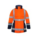 PARKA HAUTE VISIBILITÉ FEMME CALIFORNIA ORANGE FLUO/MARINE 