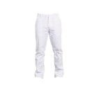 PANTALON DE TRAVAIL HOMME/FEMME 100 % COTON BLANC 