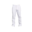 PANTALON DE TRAVAIL HOMME/FEMME 100 % COTON BLANC