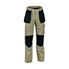 PANTALON DE TRAVAIL HOMME/FEMME BRICKLAYER BEIGE/NOIR