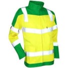 VESTE RÉFLÉCHISSANTE HOMME/FEMME URGENCE JAUNE FLUO/VERT ALPIN