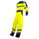 COMBINAISON RÉFLÉCHISSANTE DOUBLE ZIP VIGILENCE JAUNE FLUO/MARINE