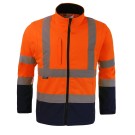 BLOUSON HAUTE VISIBILITÉ SOFTSHELL ZOE ORANGE FLUO/MARINE