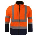 BLOUSON HAUTE VISIBILITÉ SOFTSHELL ZOE ORANGE FLUO/MARINE 