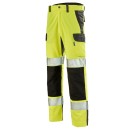 PANTALON RÉFLÉCHISSANT HOMME/FEMME ADVANCED JAUNE FLUO/GRIS T.62