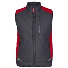 GILET CHAUD DE TRAVAIL HOMME/FEMME GALAXY GRIS ANTHRACITE/ROUGE TOMATE