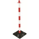 POTEAU SIGNALISATION BICOLORE POUR CHAÎNE SIGNALISATION PLASTIQUE