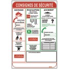 PANNEAU SIGNALÉTIQUE PVC RECTANGLE 450 x 300 MM CONSIGNES DE SÉCURITÉ