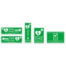 PANNEAU SIGNALETIQUE ADHESIF RECTANGLE DÉFIBRILLATEUR CARDIAQUE AUTOMATISÉ EXTERNE (DAE)