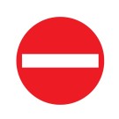 PANNEAU SIGNALÉTIQUE PVC CERCLE Ø 300 MM SENS INTERDIT