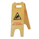 PANNEAU SIGNALETIQUE PVC ATTENTION SOL GLISSANT