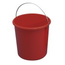 SEAU PLASTIQUE LAVAGE ROND TRADITIONNEL ROUGE